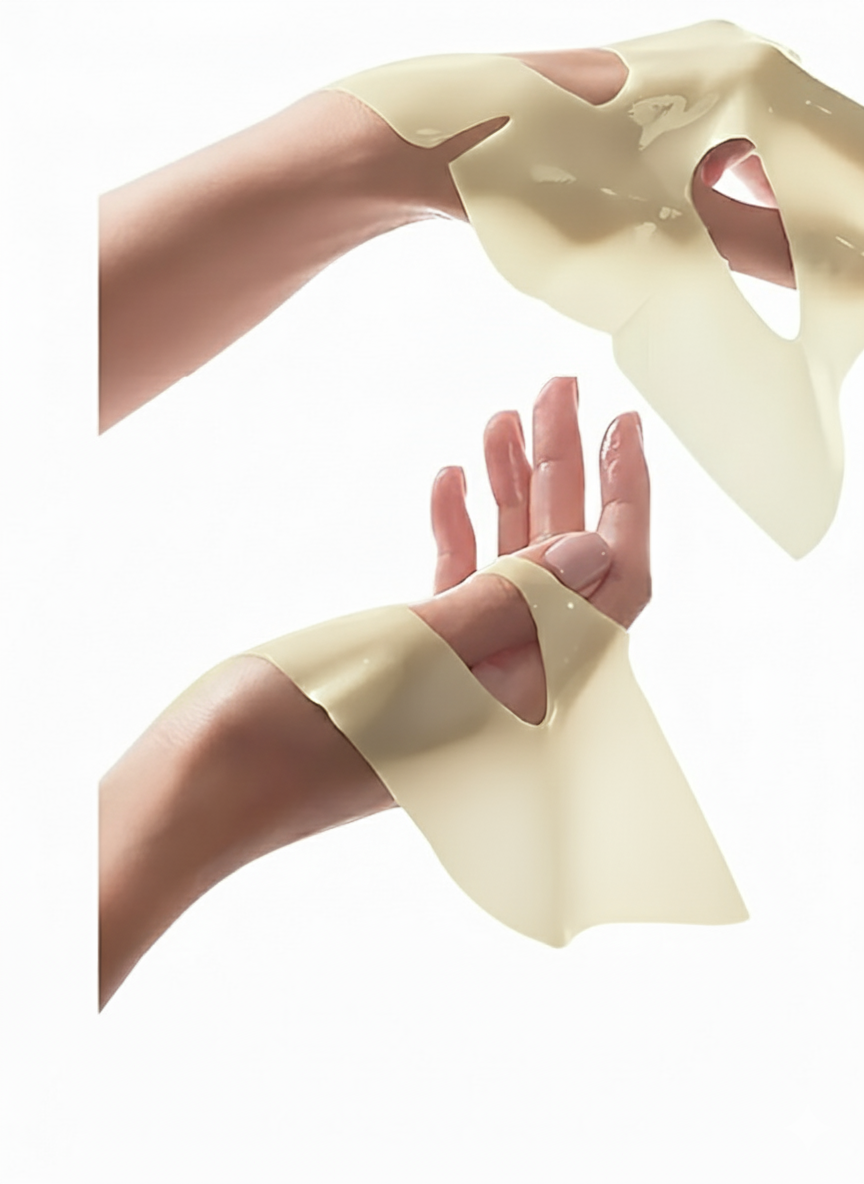 Coffret de 5 masques faciaux revitalisants au collagène HEXKIN – 23 g chacun - JAUNE