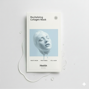 Coffret de 5 masques faciaux revitalisants au collagène HEXKIN – 23 g chacun - BLEU